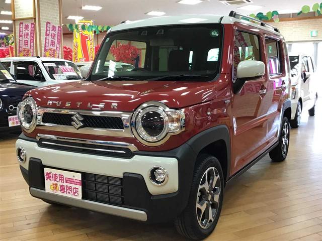 ハスラー ＪスタイルＩＩ　４ＷＤ　純正ＬＥＤヘッドライト　フォグライト　プッシュスタート　シートヒーター　スズキセーフティサポート　フェニックスレッドパール　ソフトベージュ２トーン（2枚目）