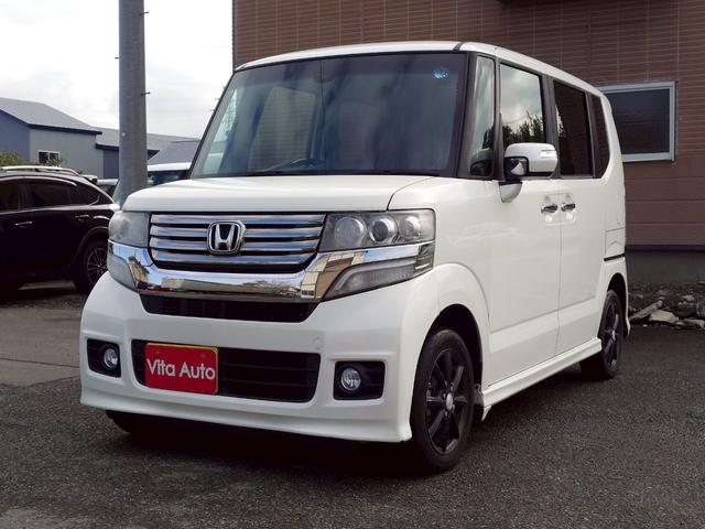 N-BOXカスタム G・ターボAパッケージ 4WD HDDナビ ワンセグTV スマートキー HIDヘッドライト 衝突軽減ブレーキ 両側パワスラ クルコン 社外14インチアルミ(5枚目)