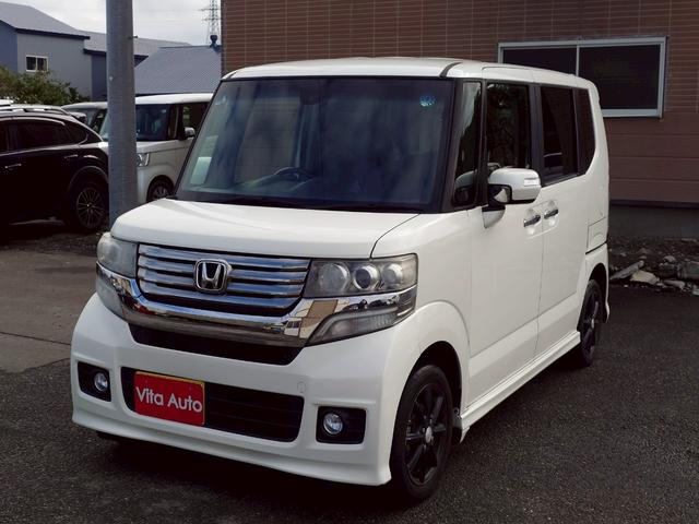 N-BOXカスタム G・ターボAパッケージ 4WD HDDナビ ワンセグTV スマートキー HIDヘッドライト 衝突軽減ブレーキ 両側パワスラ クルコン 社外14インチアルミ(6枚目)