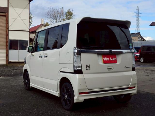 N-BOXカスタム G・ターボAパッケージ 4WD HDDナビ ワンセグTV スマートキー HIDヘッドライト 衝突軽減ブレーキ 両側パワスラ クルコン 社外14インチアルミ(9枚目)