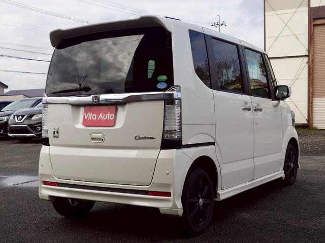N-BOXカスタム G・ターボAパッケージ 4WD HDDナビ ワンセグTV スマートキー HIDヘッドライト 衝突軽減ブレーキ 両側パワスラ クルコン 社外14インチアルミ(13枚目)