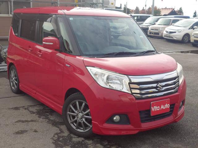 ソリオ ハイブリッドMZ 4WD メモリーナビ フルセグTV スマートキー LEDヘッドライト 両側パワスラ シートヒーター Bluetooth 社外15インチアルミ ETC(2枚目)