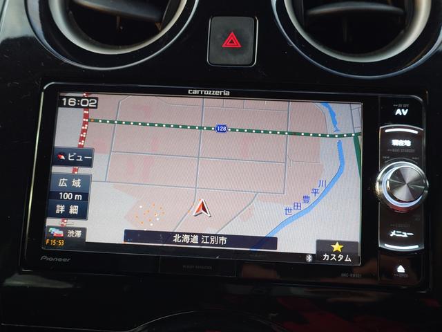 ノート Ｘ　ＦＯＵＲ　４ＷＤ　メモリーナビ　フルセグＴＶ　スマートキー　衝突軽減ブレーキ　前ドラレコ　Ｂｌｕｅｔｏｏｔｈ　純正１４インチ鉄（19枚目）