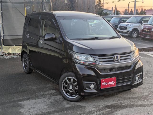 Ｎ－ＷＧＮカスタム Ｇ・Ａパッケージ　４ＷＤ　メモリーナビ　ワンセグＴＶ　リアカメラ　スマートキー　ＨＩＤヘッドライト　衝突軽減ブレーキ　前後ドラレコ　Ｂｌｕｅｔｏｏｔｈ　クルコン　社外１４インチアルミ（2枚目）