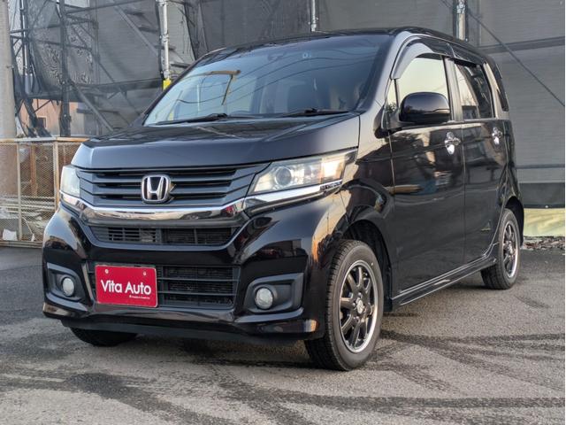 Ｎ－ＷＧＮカスタム Ｇ・Ａパッケージ　４ＷＤ　メモリーナビ　ワンセグＴＶ　リアカメラ　スマートキー　ＨＩＤヘッドライト　衝突軽減ブレーキ　前後ドラレコ　Ｂｌｕｅｔｏｏｔｈ　クルコン　社外１４インチアルミ（5枚目）