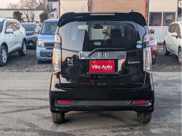 Ｎ－ＷＧＮカスタム Ｇ・Ａパッケージ　４ＷＤ　メモリーナビ　ワンセグＴＶ　リアカメラ　スマートキー　ＨＩＤヘッドライト　衝突軽減ブレーキ　前後ドラレコ　Ｂｌｕｅｔｏｏｔｈ　クルコン　社外１４インチアルミ（12枚目）