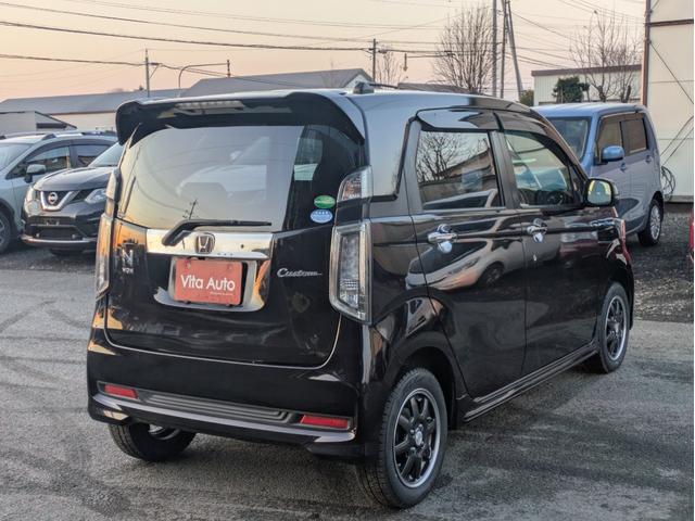 Ｎ－ＷＧＮカスタム Ｇ・Ａパッケージ　４ＷＤ　メモリーナビ　ワンセグＴＶ　リアカメラ　スマートキー　ＨＩＤヘッドライト　衝突軽減ブレーキ　前後ドラレコ　Ｂｌｕｅｔｏｏｔｈ　クルコン　社外１４インチアルミ（14枚目）