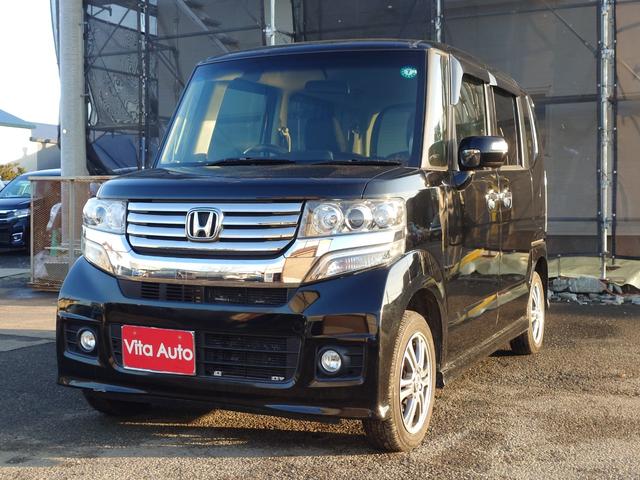 Ｎ－ＢＯＸカスタム Ｇ・Ｌパッケージ　４ＷＤ　スマートキー　ＨＩＤヘッドライト　片側パワスラ　純正１４インチアルミ（5枚目）