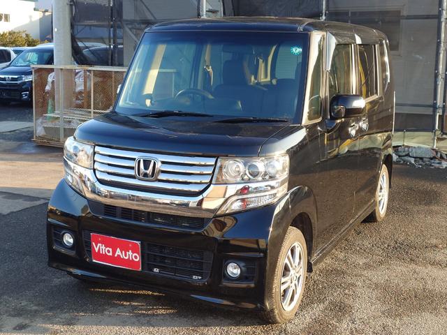 Ｎ－ＢＯＸカスタム Ｇ・Ｌパッケージ　４ＷＤ　スマートキー　ＨＩＤヘッドライト　片側パワスラ　純正１４インチアルミ（6枚目）