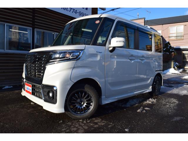 スペーシアカスタム ハイブリッドGS 4WD 本州仕入れ フルセグTV対応ナビ Bluetooth アイドリングストップ パワースライドドア シートヒーター ミラーヒーター プッシュスタート スマートキー LEDヘッドライト(13枚目)