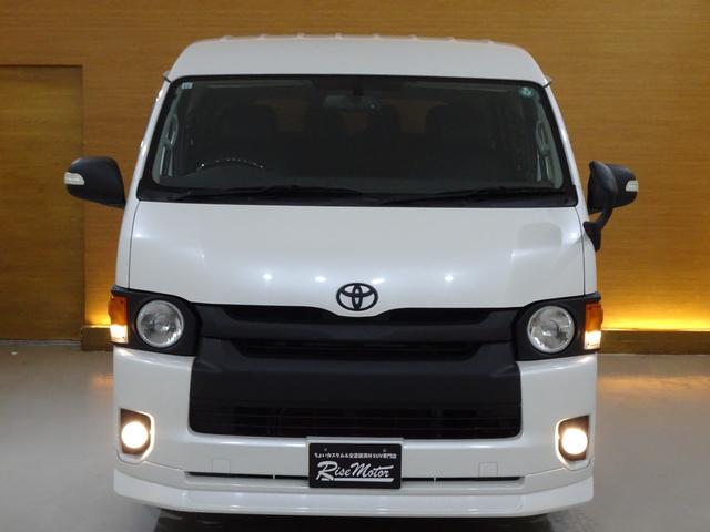 ハイエースワゴン ＧＬ　本州仕入／１０人乗り／新丸目キット／新マッドヴァンス＆オプカン／チッピング塗装／Ｆハーフエアロ／ナビＴＶブルートゥースＤＶＤ／フリップダウン／ＥＴＣ／Ｂカメラ／革調シートカバー／パワスラ／リアヒーター（21枚目）