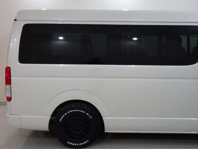 ハイエースワゴン ＧＬ　本州仕入／１０人乗り／新丸目キット／新マッドヴァンス＆オプカン／チッピング塗装／Ｆハーフエアロ／ナビＴＶブルートゥースＤＶＤ／フリップダウン／ＥＴＣ／Ｂカメラ／革調シートカバー／パワスラ／リアヒーター（45枚目）