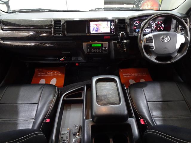 ハイエースワゴン ＧＬ　本州仕入／１０人乗り／新丸目キット／新マッドヴァンス＆オプカン／チッピング塗装／Ｆハーフエアロ／ナビＴＶブルートゥースＤＶＤ／フリップダウン／ＥＴＣ／Ｂカメラ／革調シートカバー／パワスラ／リアヒーター（47枚目）