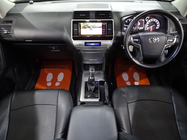 ランドクルーザープラド ＴＸ　後期型／本州仕入／リフトアップ／サンルーフ／ＴＲＤスポイラー／モデリスタマフラー／バグガード／リアバンパーガード／革調シートカバー／ナビＴＶブルートゥースＤＶＤ／リアモニター／ドラレコ／ＩＤＬＥＵＰ（6枚目）