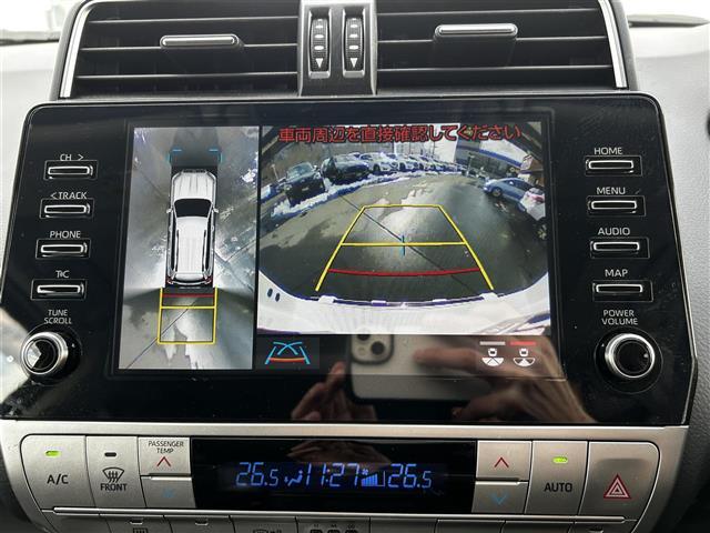 ランドクルーザープラド ＴＸ　Ｌパッケージ・ブラックエディション　メーカーオプションナビ　全方位カメラ　フルセグＴＶ　マルチテレインモニター　サンルーフ　アドミレイションエアロ（前後）　ＲＡＹＳ２０インチアルミホイール　コーナーセンサー　デジタルインナーミラー（12枚目）