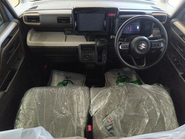 スペーシア ハイブリッドＸ　セーフティプラスパッケージ装着車　届出済未使用車　４ＷＤ　衝突軽減ブレーキ　両パワースライドドア　シートヒーター　ミラーヒーター　アイドリングストップ　誤発進抑制装置　横滑り防止装置　クルコン（2枚目）