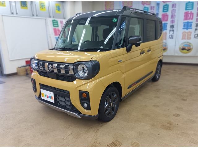 スペーシアギア ハイブリッドＸＺ　ターボ　全方位モニター付メモリーナビＴＶ　スズキコネクト　後期型　４ＷＤ　ターボ　衝突軽減ブレーキ　ＬＥＤ　オートマチックハイビーム　両側パワースライドドア　アイドリングストップ　クリアランスソナー（2枚目）