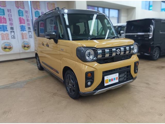 スペーシアギア ハイブリッドＸＺ　ターボ　全方位モニター付メモリーナビＴＶ　スズキコネクト　後期型　４ＷＤ　ターボ　衝突軽減ブレーキ　ＬＥＤ　オートマチックハイビーム　両側パワースライドドア　アイドリングストップ　クリアランスソナー（4枚目）