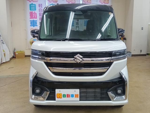 スペーシアカスタム ハイブリッドＸＳターボ　全方位モニター付社外９インチナビＴＶ　スズキコネクト　　衝突軽減ブレーキ　Ｂｌｕｅｔｏｏｔｈ　全方位カメラ・バックカメラ　両側パワースライドドア　ＥＴＣ　シートヒーター　４ＷＤ（9枚目）