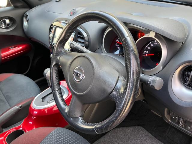 ジューク １６ＧＴ　ＦＯＵＲ　タイプＶ　４ＷＤ　ワンオーナー　夏純正ＡＷ　スタッドレス社外ＡＷ　切り替４ＷＤ　横滑り防止　ＭＴモード　ターボ　純正ナビ　ＴＶ　Ｂカメラ　Ｂｌｕｅｔｏｏｔｈ　インテリキー　Ｐスタート　ＥＴＣ　ＨＩＤ　禁煙車（39枚目）