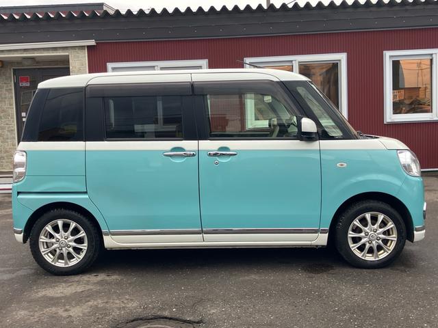 ムーヴキャンバス Ｘリミテッドメイクアップ　ＳＡＩＩ　４ＷＤ　ナビ　テレビ　バックカメラ　Ｂｌｕｅｔｏｏｔｈ　両側電動スライドドア　前後ドライブレコーダー　スマートキー　スペアキー有（4枚目）