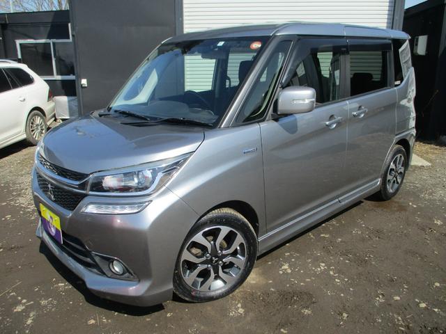 カスタムハイブリッドMV 4WD・社外ナビ・フルセグTV・LEDヘッドライト・プッシュスタート・両側パワースライド・デュアルカメラブレーキS・レーンアシスト・アイドルストップ・クルーズコントロール・シートヒーター・夏冬タイヤ付(5枚目)