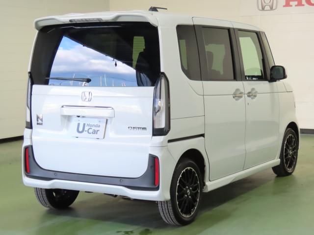 Ｎ－ＢＯＸカスタム ターボコーディネートスタイル　当社試乗車　純正８インチナビ　夏冬タイヤ付　前後ドラレコ　ＴＶフル　リアカメラ　ＥＴＣ　４ＷＤ　両側電動スライドドア　アルミホイール　シートヒーター　オートクルーズコントロール　衝突防止システム（8枚目）