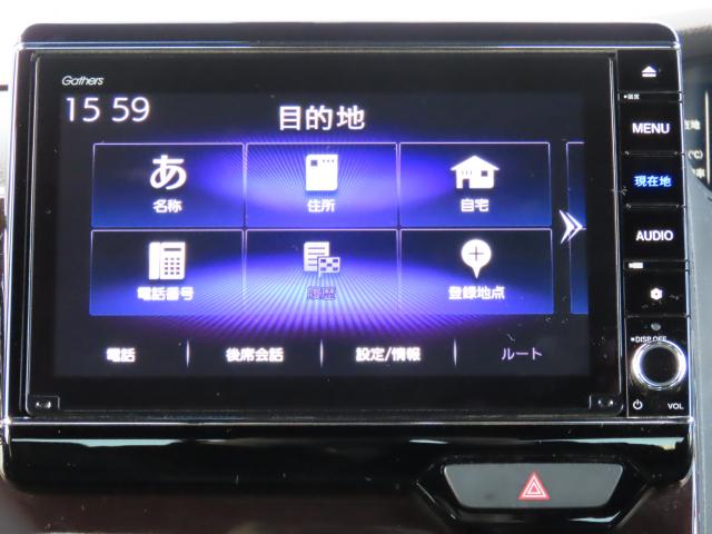 Ｎ－ＢＯＸカスタム Ｌターボ　車検整備付　純正８インチナビ　ナビ連動前後ドラレコ　ＴＶフル　リアカメラ　ＥＴＣ　４ＷＤ　両側電動スライドドア　アルミホイール　シートヒーター　オートクルーズコントロール　ターボ　アイドリングストップ（3枚目）