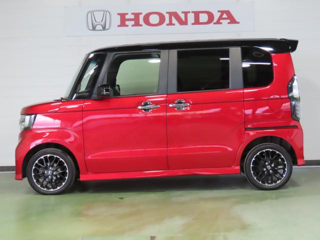 Ｎ－ＢＯＸカスタム Ｌターボ　車検整備付　純正８インチナビ　ナビ連動前後ドラレコ　ＴＶフル　リアカメラ　ＥＴＣ　４ＷＤ　両側電動スライドドア　アルミホイール　シートヒーター　オートクルーズコントロール　ターボ　アイドリングストップ（5枚目）