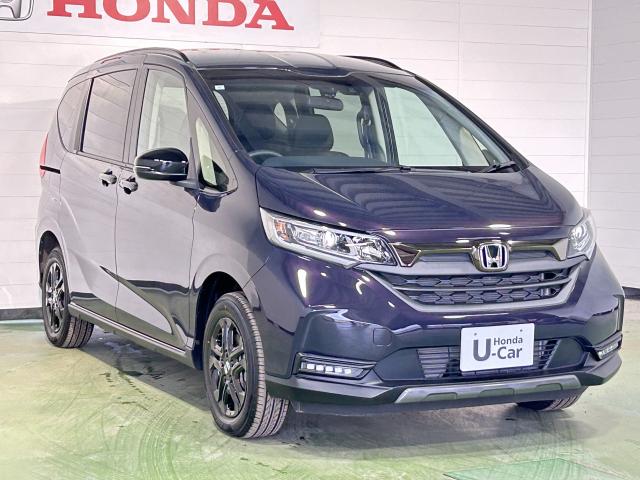 フリードハイブリッド ハイブリッド・クロスターブラックスタイル 当社使用レンタカー 純正9インチナビ 夏冬タイヤ付 ドラレコ TVフル リアカメラ ETC(6枚目)