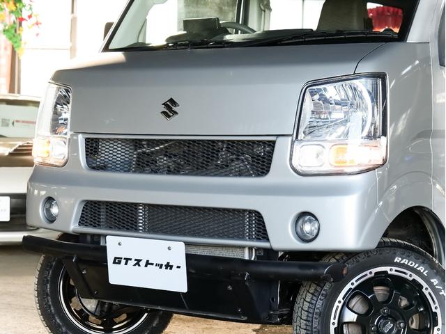 エブリイ ＰＡ　リフトアップ　ストラーダナビ　フルセグ　ＤＶＤ　ＣＤ　Ｂｌｕｅｔｏｏｔｈ　社外１４ＡＷ　マッドタイヤ　社外フロントバンパー　オートライト　レーダーブレーキ　パーキングセンサー　セーフティサポート（5枚目）