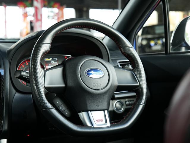 WRX STI STI タイプS 純正BBS18インチアルミ 社外マフラー STIエアロ 純正オプションパナソニックナビ フルセグ CD DVD バックカメラ ETC スマートキー プッシュスタート ハーフレザーシート パワーシート(7枚目)