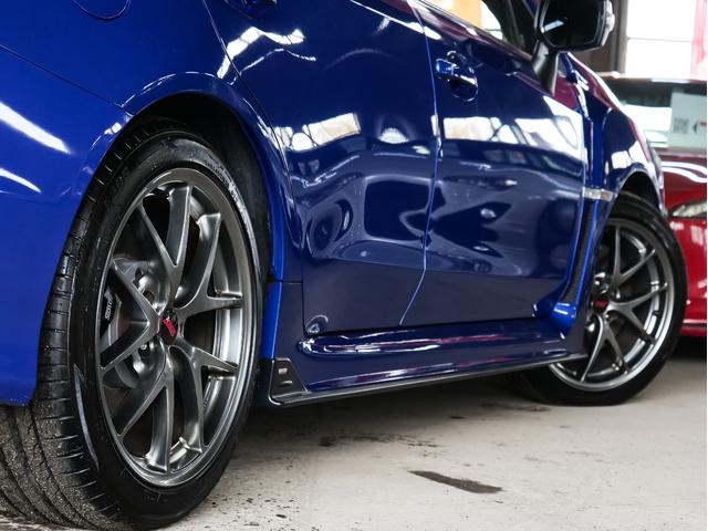 WRX STI STI タイプS 純正BBS18インチアルミ 社外マフラー STIエアロ 純正オプションパナソニックナビ フルセグ CD DVD バックカメラ ETC スマートキー プッシュスタート ハーフレザーシート パワーシート(60枚目)