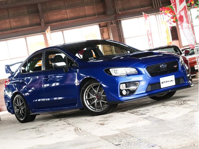 WRX STI STI タイプS 純正BBS18インチアルミ 社外マフラー STIエアロ 純正オプションパナソニックナビ フルセグ CD DVD バックカメラ ETC スマートキー プッシュスタート ハーフレザーシート パワーシート(61枚目)