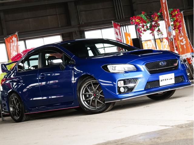 WRX STI STI タイプS STIフルエアロ 純正BBS18AW ストラーダナビ/フルセグ/CD/DVD ETC バックカメラ 大型リアウィング ハーフレザーシート パワーシート スマートキー プッシュスタート リアフォグ(3枚目)