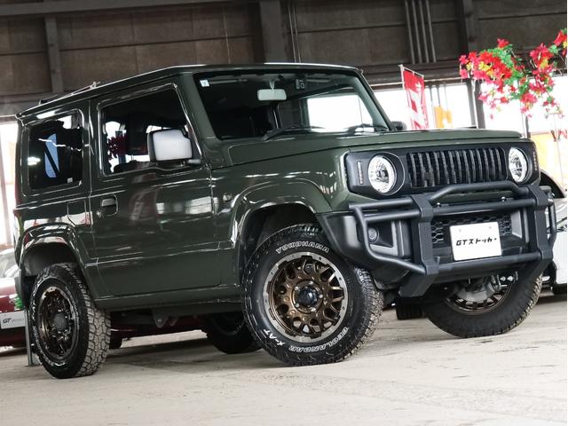 ジムニー XG ビルシュタインショック 社外マフラー ジオランダーX-AT 社外16AW バンパーガード ナビ/フルセグ/CD/DVD/Bluetooth ビルトインETC 前後ドラレコ LEDヘッドライト(3枚目)