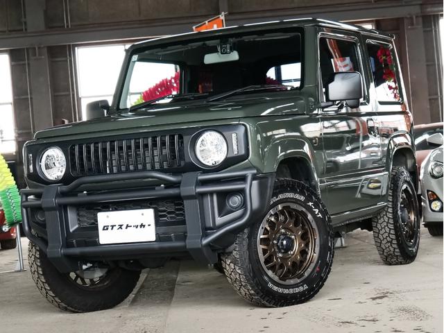 ジムニー XG ビルシュタインショック 社外マフラー ジオランダーX-AT 社外16AW バンパーガード ナビ/フルセグ/CD/DVD/Bluetooth ビルトインETC 前後ドラレコ LEDヘッドライト(44枚目)