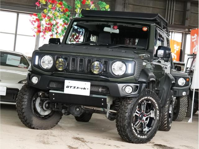 ジムニーシエラ ＪＬ　４ＡＴ　本州仕入れ　リフトアップ　レイズ１６インチアルミ　ルーフラック　リアラダー　ボンネットバイザー　社外マフラー　ナビ　フルセグ　Ｂｌｕｅｔｏｏｔｈ　バックカメラ　ＥＴＣ　ドラレコ　ＩＰＦフォグ（4枚目）