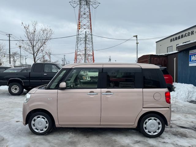 ムーヴキャンバス Ｘ　ＳＡＩＩ　Ｂｌｕｅｔｏｏｔｈ対応ナビ！地デジ！スマートキー！エンジンスターター！オートエアコン！オートライト！夏冬タイヤ！プッシュスタート！（3枚目）