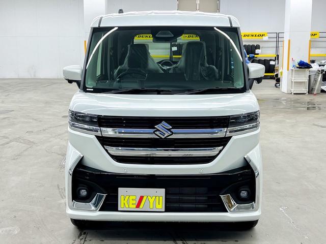 スペーシアカスタム ハイブリッドXSターボ 4WD 届出済未使用車 スズキコネクト対応純正9インチナビ アラウンドビューモニター フルセグTV Bluetooth 両側電動スライドドア シートヒーター 衝突被害軽減ブレーキ ステアリングヒーター(9枚目)