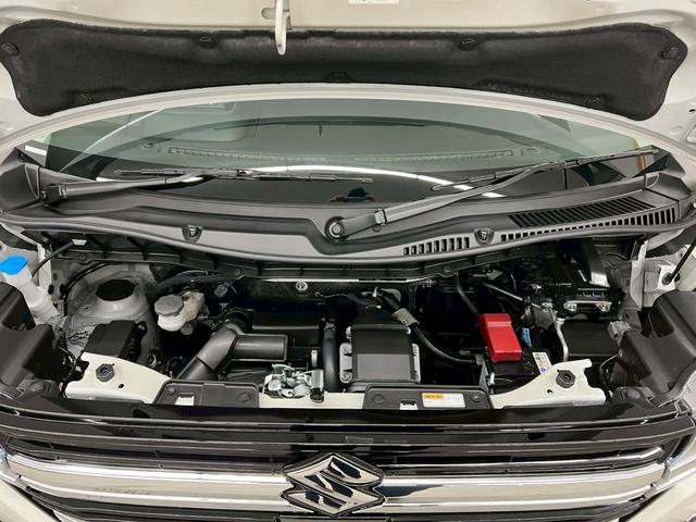 スペーシアカスタム ハイブリッドXSターボ 4WD 届出済未使用車 スズキコネクト対応純正9インチナビ アラウンドビューモニター フルセグTV Bluetooth 両側電動スライドドア シートヒーター 衝突被害軽減ブレーキ ステアリングヒーター(47枚目)