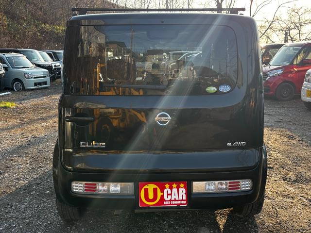 キューブ １４Ｓ　ＦＯＵＲ　キャリア　ドラレコ　キーレス　スタッドレス　切替４ＷＤ　ベンチシート（8枚目）