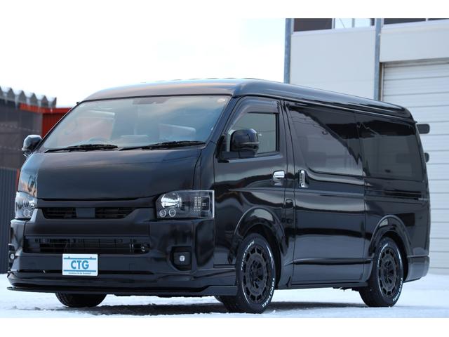 ハイエースバン スーパーＧＬ　ダークプライムＩＩ　登録済未使用車　新車コンプリート　寒冷地仕様　パノラミックビュー　デジタルインナーミラー　両側パワスラ　パワーバックドア　運助イージークローズ　アルパインＢＩＧＸ　レガンスエアロ　玄武ローダウン（56枚目）