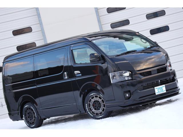 ハイエースバン スーパーＧＬ　ダークプライムＩＩ　登録済未使用車　新車コンプリート　寒冷地仕様　パノラミックビュー　デジタルインナーミラー　両側パワスラ　パワーバックドア　運助イージークローズ　アルパインＢＩＧＸ　レガンスエアロ　玄武ローダウン（79枚目）