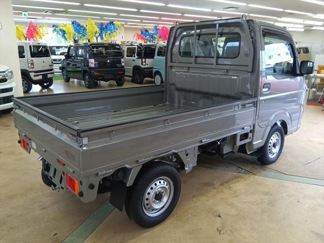 キャリイトラック ＫＣエアコン・パワステ　４ＷＤ　届出済未使用車　衝突軽減ブレーキ　キーレス　アイドリングストップ　誤発進抑制装置　横滑り防止装置　ＰＷ　ＡＢＳ　Ｗエアバッグ　障害物センサー　レーンキープアシスト（2枚目）