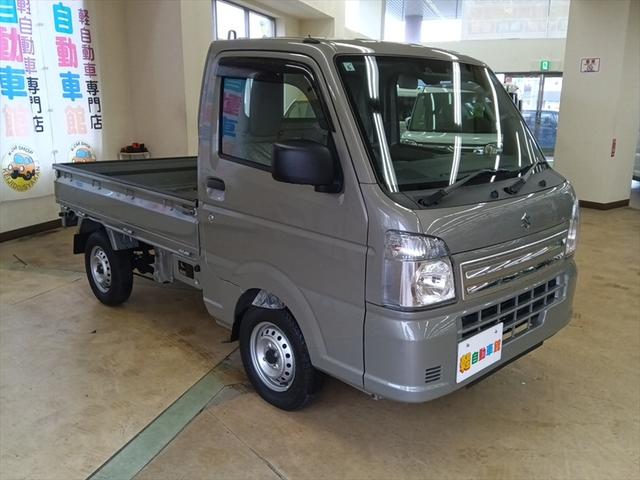 キャリイトラック ＫＣエアコン・パワステ　４ＷＤ　届出済未使用車　衝突軽減ブレーキ　キーレス　アイドリングストップ　誤発進抑制装置　横滑り防止装置　ＰＷ　ＡＢＳ　Ｗエアバッグ　障害物センサー　レーンキープアシスト（3枚目）