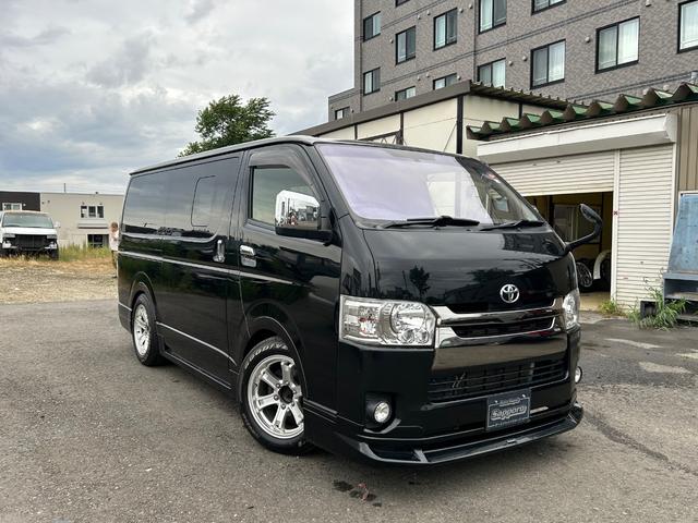 レジアスエースバン スーパーＧＬ　ダークプライム　遂に完成ハイエースカスタム車両１．５インチローダウン　フルエアロ　オーバーフェンダーアルミホイール　スマートキー　エンジンスターター　ＬＥＤライトフオグ　４ＷＤ　ダークプライム　室内灯ＬＥＤ（76枚目）