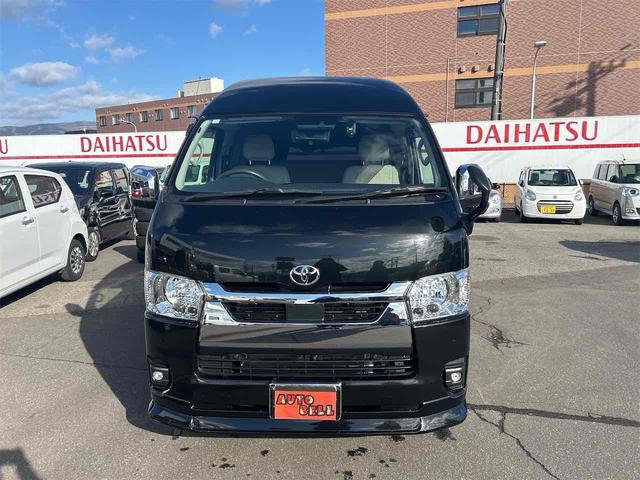 ハイエースバン ロング ハイルーフ キャンピングカー 4WD キャンピングカー ドライブレコーダー ETC 全周囲カメラ ナビ TV レーンアシスト 衝突被害軽減システム スライドドア オートマチックハイビーム キーレスエントリー 電動格納ミラー(3枚目)