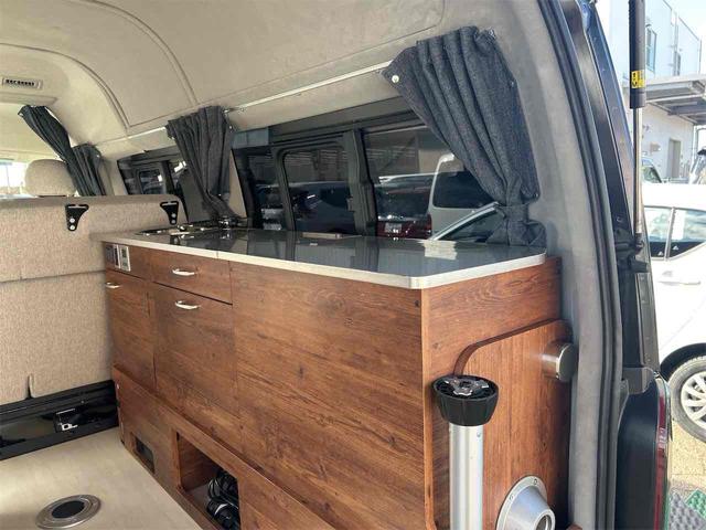 ハイエースバン ロング ハイルーフ キャンピングカー 4WD キャンピングカー ドライブレコーダー ETC 全周囲カメラ ナビ TV レーンアシスト 衝突被害軽減システム スライドドア オートマチックハイビーム キーレスエントリー 電動格納ミラー(45枚目)