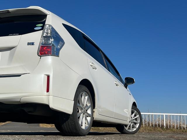 プリウスアルファ Ｓツーリングセレクション　アルパイン８インチメモリーナビ　ＣＤ　ＤＶＤ　フルセグＴＶ　Ｂｌｕｅｔｏｏｔｈ　バックカメラ　寒冷地仕様　ステアリングスイッチ　スマートキー　プッシュスタート　ＨＩＤ　フォグライト　１７インチアルミ（24枚目）